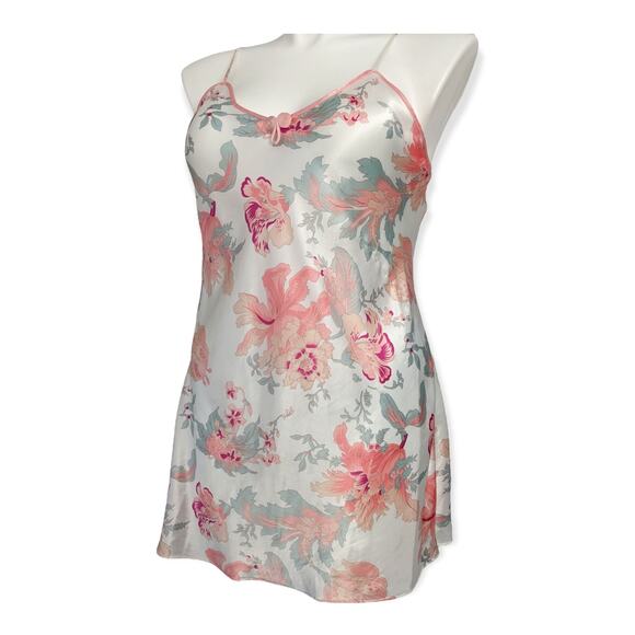 Peach Cattleya Orchid Valmode Slip Dress Negligee - Picture 9 of 12